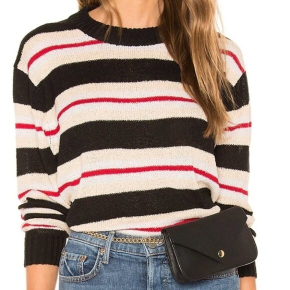 Revolve Tularosa Chunky Knit Striped Sweater Size XXS‎ Crew Neck Robbins Boho - Picture 10 of 10